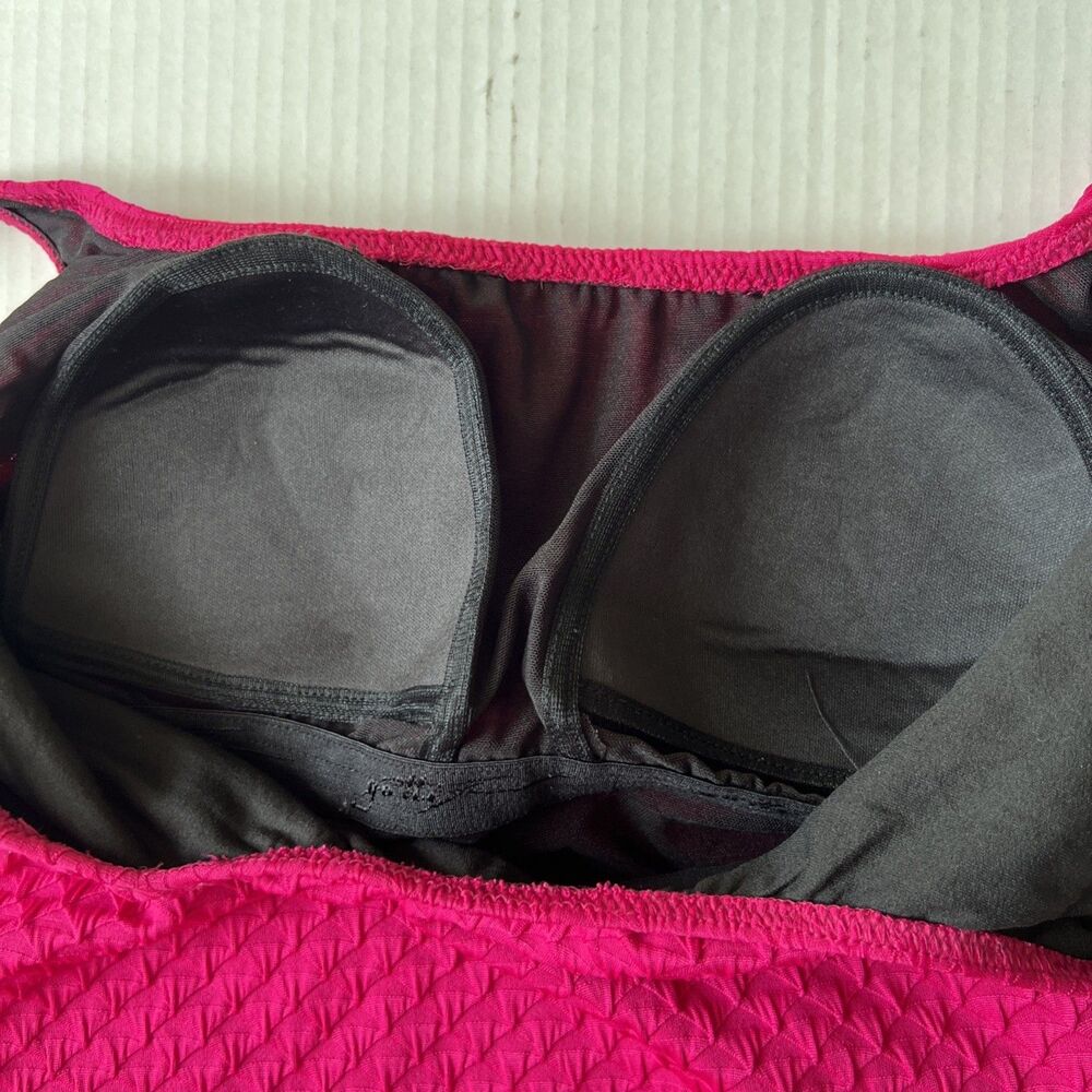 GOTTEX Sz 10 Magenta Diamond in the Rough 1 Pc Surplice Style Swimsuit - Picture 7 of 9